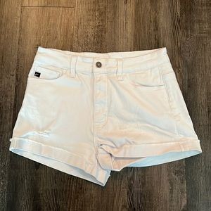 White Denim Shorts